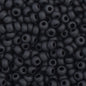 Czech Seed Beads - 11/0 - Opaque Black Matte (23g)