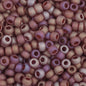 Czech Seed Beads - 11/0 - Transparent Dark Red Matte AB (23g)