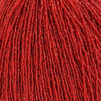 Czech Seed Beads - 11/0 - Silver lined Light Red (hank)