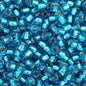 Czech Seed Beads - 11/0 - Silver Lined Dark Aqua (23g)