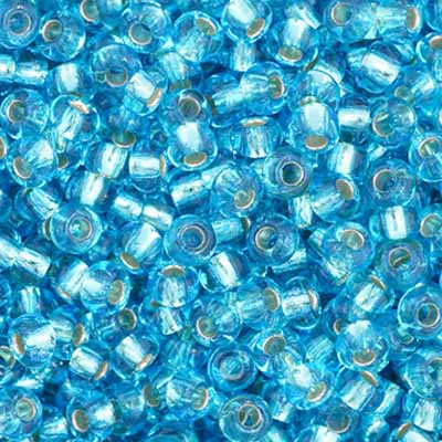 Czech Seed Beads - 11/0 - Silver Lined Aqua (23g)