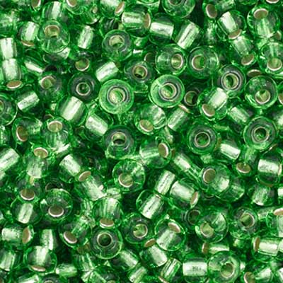 Czech Seed Beads - 11/0 - Silver Lined Lime Green (23g)