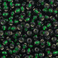 Czech Seed Beads - 11/0 - Silver Lined Dark Green (23g)
