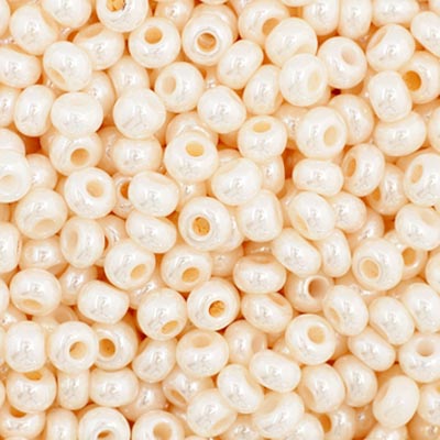 Czech Seed Beads - 11/0 - Opaque Eggshell Pearl (23g)