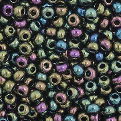 Czech Seed Beads - 11/0 - Opaque Green AB (23g)