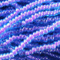 Czech Seed Beads - 11/0 - Color Lined Aqua Amethyst (hank)
