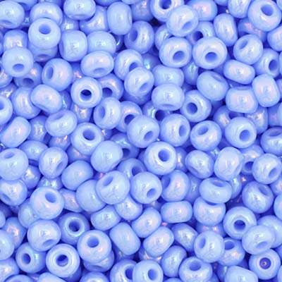 Czech Seed Beads - 11/0 - Opaque Light Blue AB (23g)