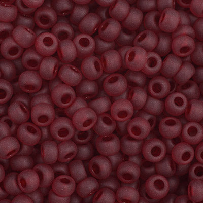 Czech Seed Beads - 11/0 - Transparent Garnet Matte (23g)
