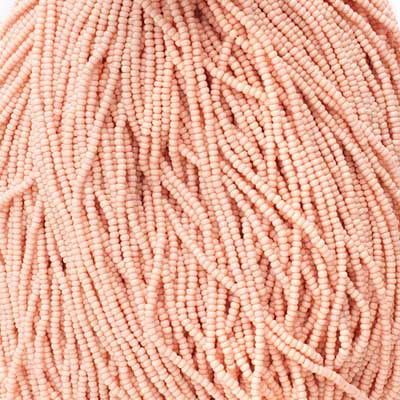 Czech Seed Beads - 11/0 - Dyed Chalk Light Orange Solgel (hank)