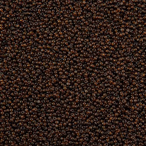 Czech Cut Seedbeads - 13/0 - Transparent Dark Topaz (10g)