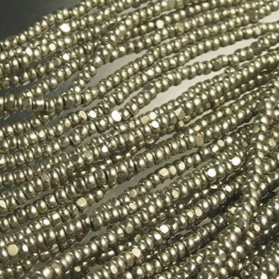 Czech Cut Seedbeads - 13/0 - Metallic Gunmetal [Terra] (hank)