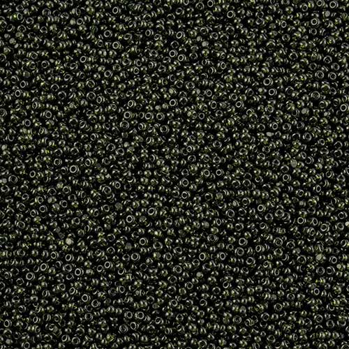 Czech Cut Seedbeads - 13/0 - Transparent Medium Green (10g)