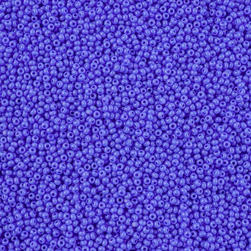 Czech Cut Seedbeads - 13/0 - Opaque Light Royal Blue (10g)