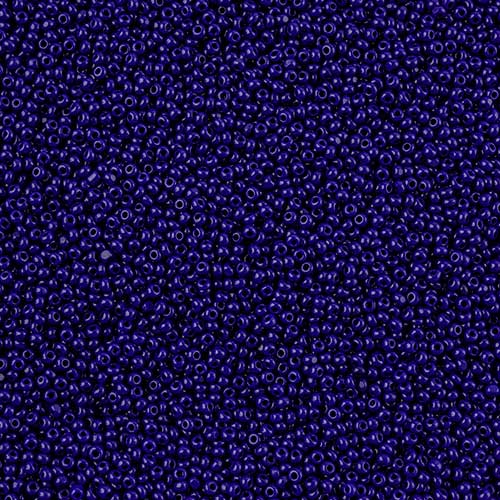 Czech Cut Seedbeads - 13/0 - Opaque Dark Royal Blue (10g)