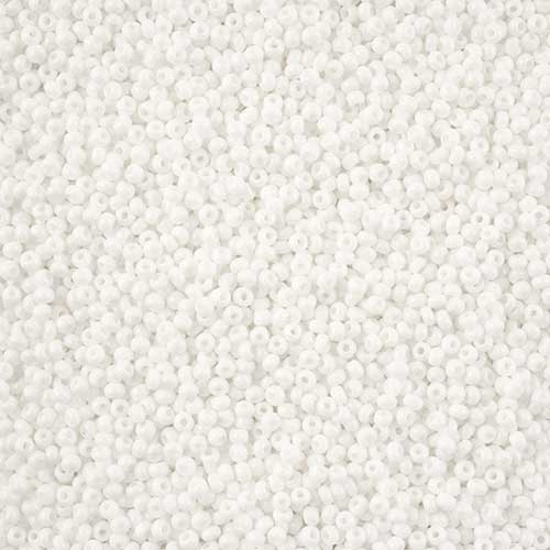 Czech Cut Seedbeads - 11/0 - Opaque Chalk White (10g)