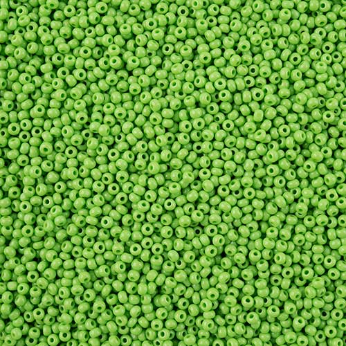 Czech Cut Seedbeads - 11/0 - Opaque Light Green (10g)