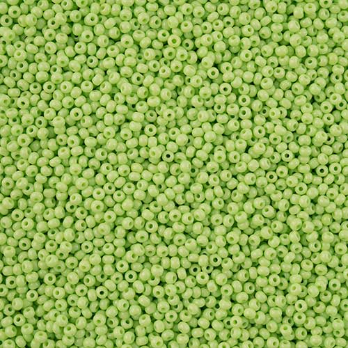 Czech Cut Seedbeads - 11/0 - Opaque Pale Green (10g)