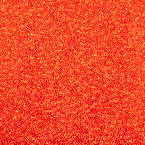 Czech Cut Seedbeads - 11/0 - Transparent Orange (10g)