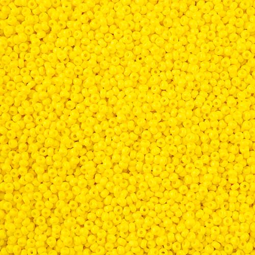 Czech Cut Seedbeads - 11/0 - Opaque Lemon Yellow (10g)