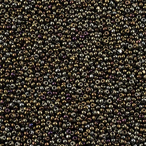 Czech Cut Seedbeads - 11/0 - Metallic Brown AB (10g)