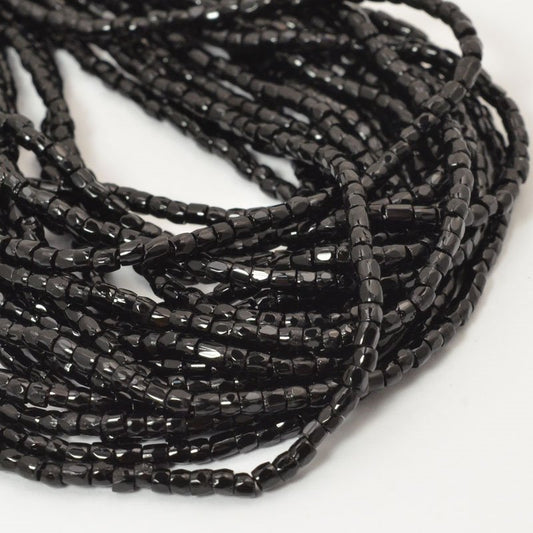Czech Cut Seedbeads - 9/0 - Jet Black (hank)