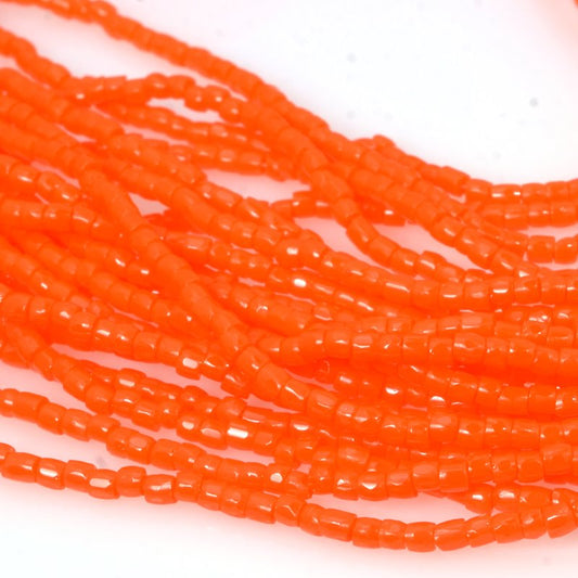 Czech Cut Seedbeads - 9/0 - Orange (hank)
