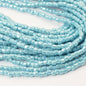 Czech Cut Seedbeads - 9/0 - Opaque Turquoise Blue Lustre (hank)