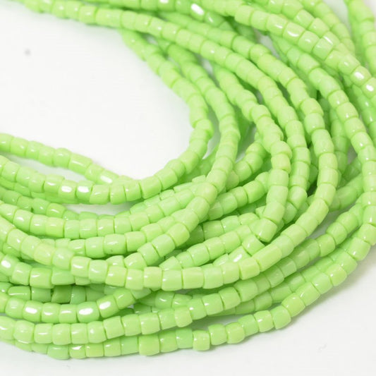 Czech Cut Seedbeads - 9/0 - Opaque Pale Green (hank)