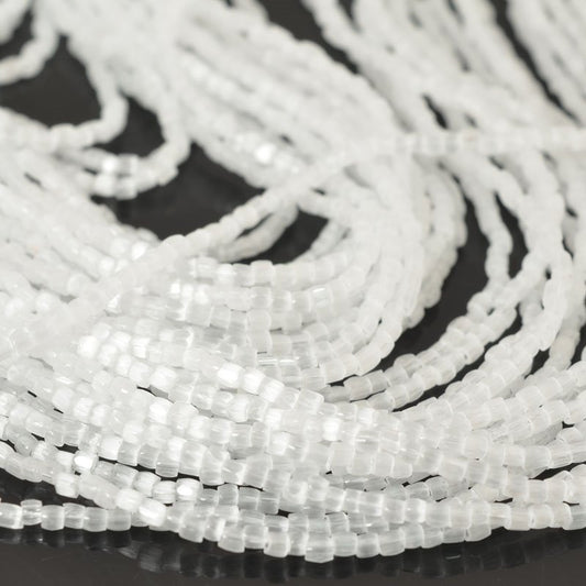 Czech Cut Seedbeads - 9/0 - White Satin (hank)