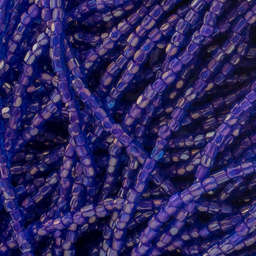 Czech Cut Seedbeads - 9/0 - Sapphire Pink Lined Rainbow (hank)