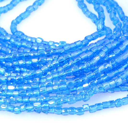 Czech Cut Seedbeads - 9/0 - Aqua Luster (hank)