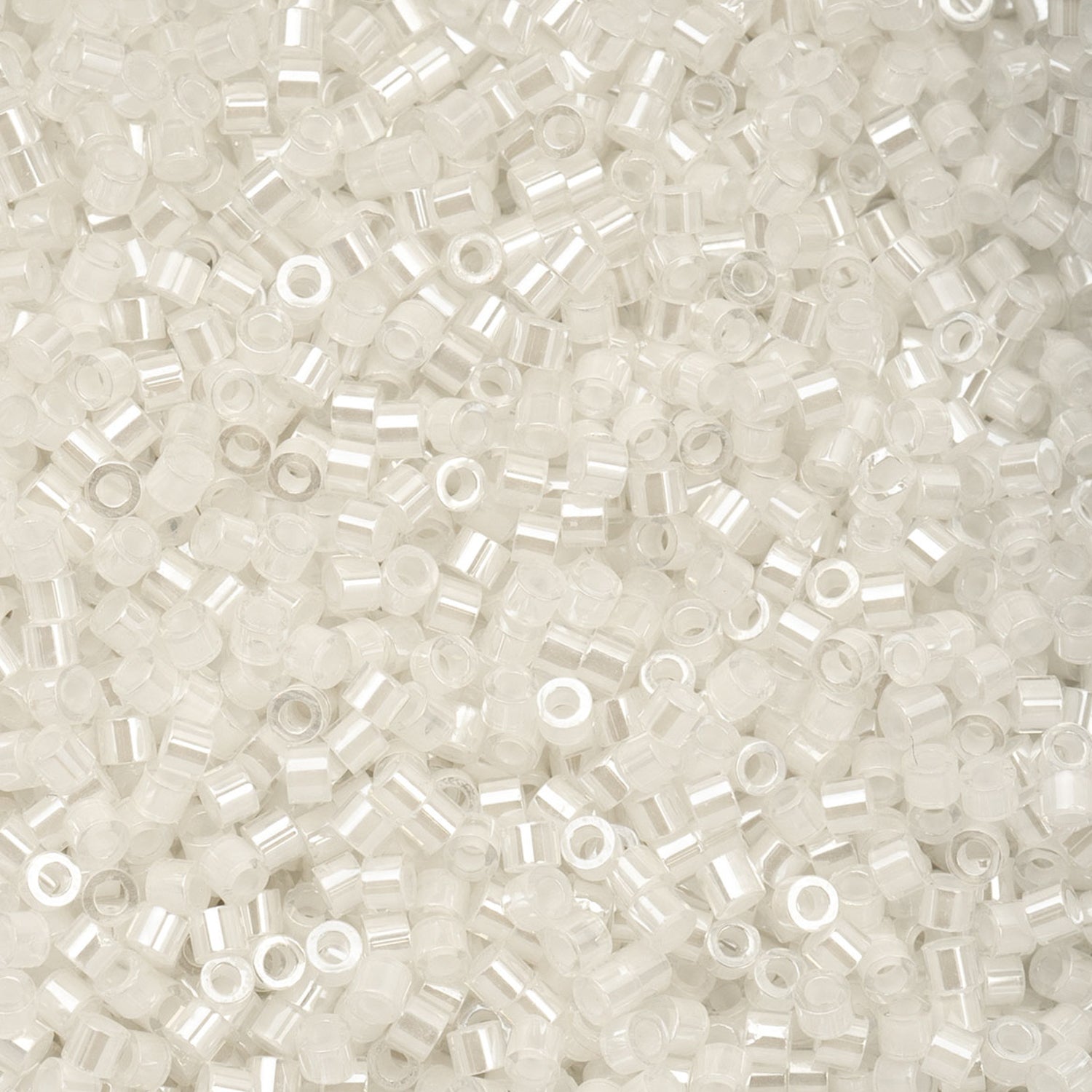 Cylin Bead - 11/0 - White AB Lined (25g)