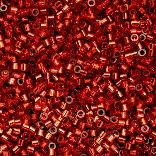 Cylin Bead - 11/0 - Ruby Red Silver Lined (25g)