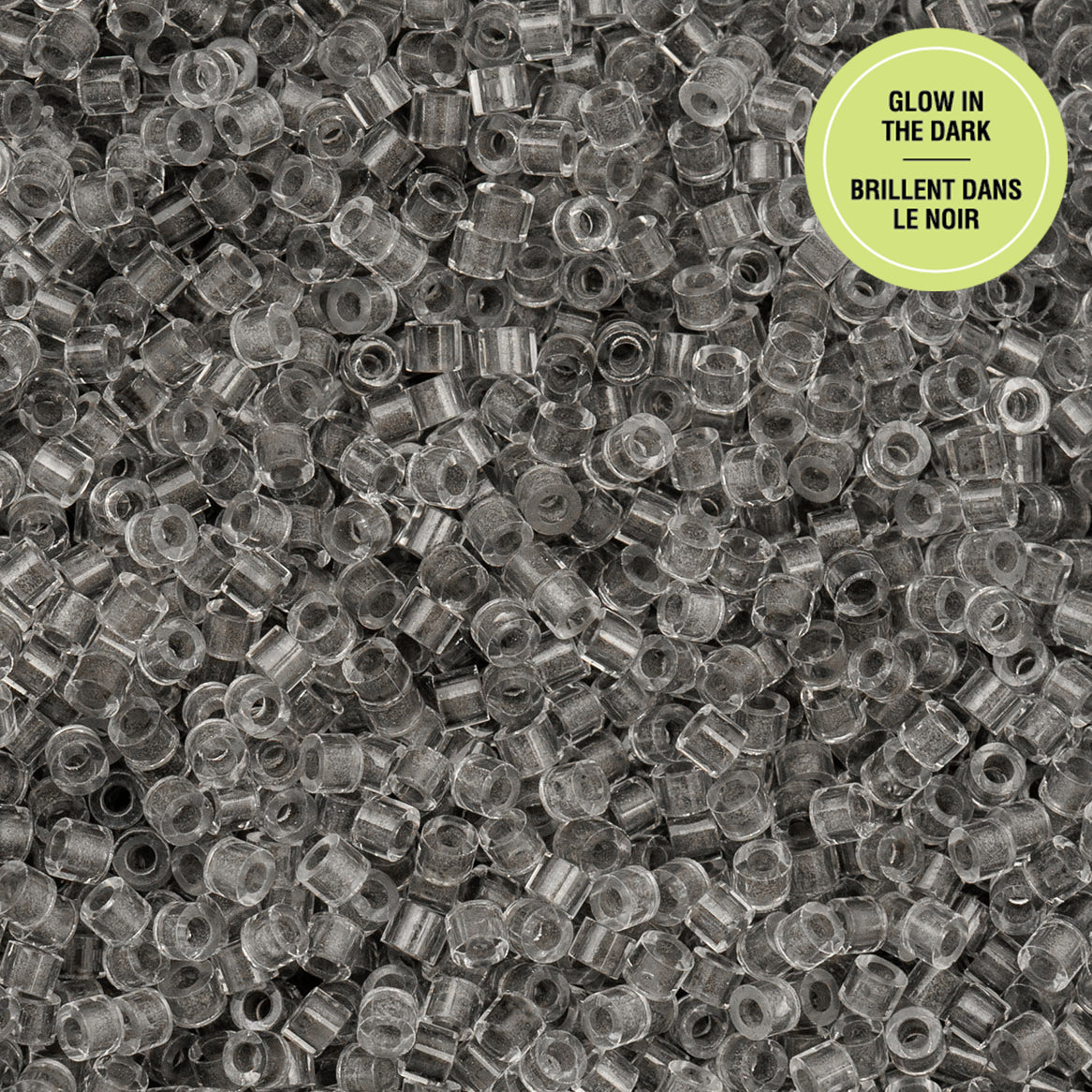 Cylin Bead - 11/0 - Glow in Dark - Grey (25g)