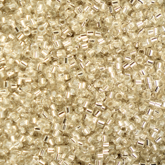 Cylin Bead - 11/0 - Crystal Silver Lined (25g)
