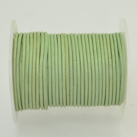 Stringing - 2mm Leather Cord - Pistachio (25 meter Spool)