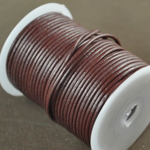 Stringing - 1.5mm Leather Cord - Chocolate (25 meters)