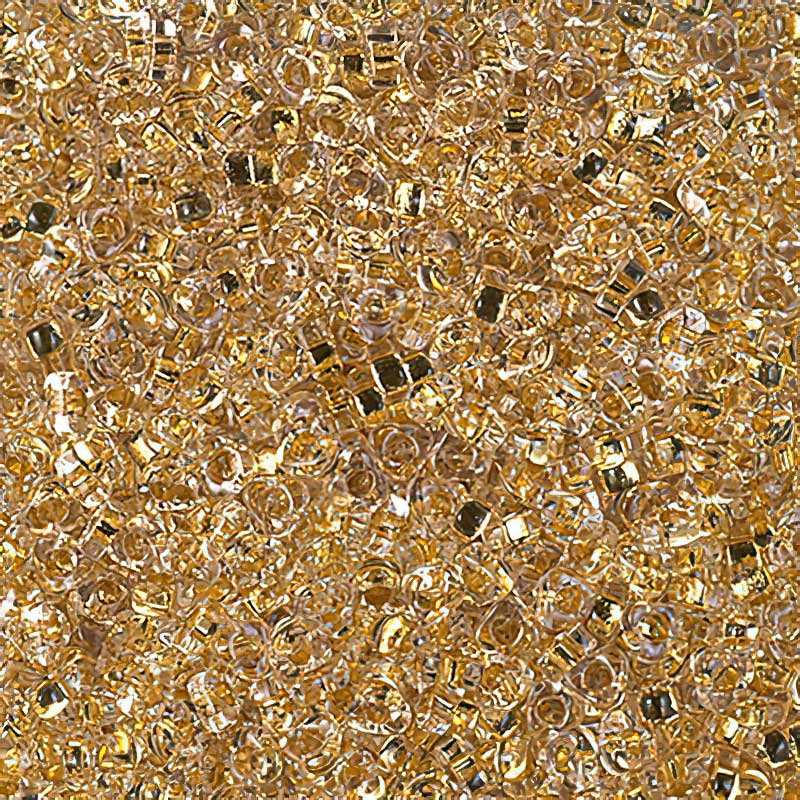 Miyuki Triangle Spacer Beads - 2.8mm - 24kt Gold Lined Crystal