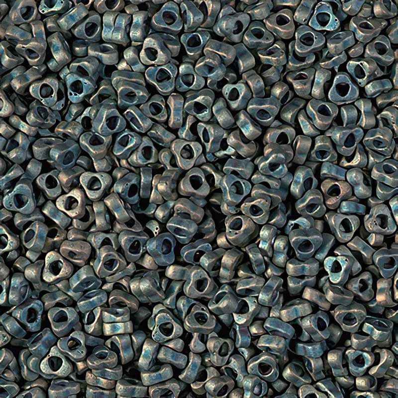Miyuki Triangle Spacer Beads - 2.8mm - Matte Metallic Patina Iris