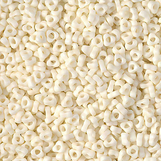 Miyuki Triangle Spacer Beads - 2.8mm - Matte Opaque Cream