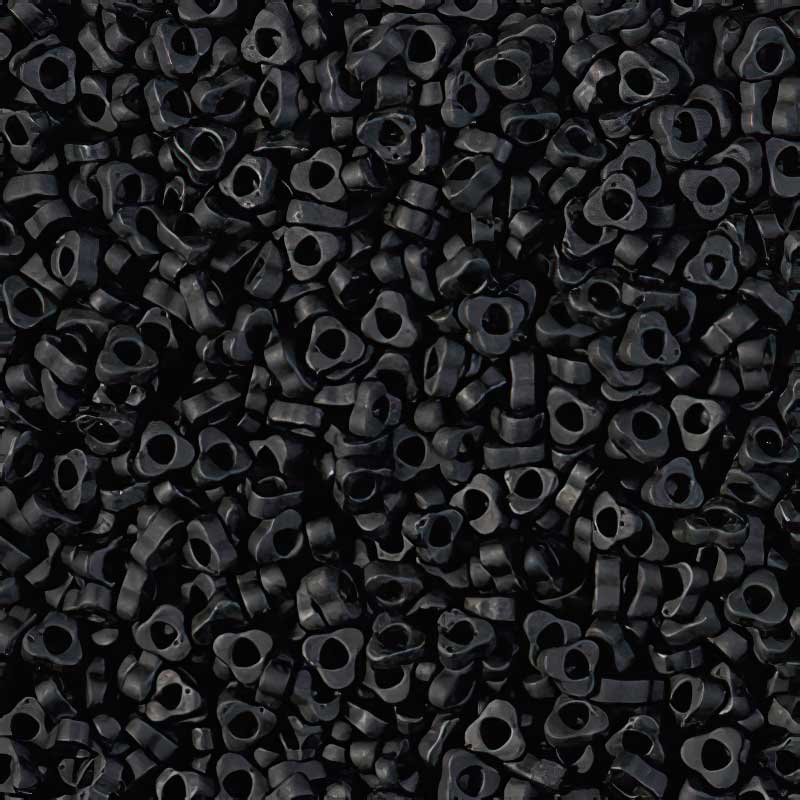 Miyuki Triangle Spacer Beads - 2.8mm - Matte Black