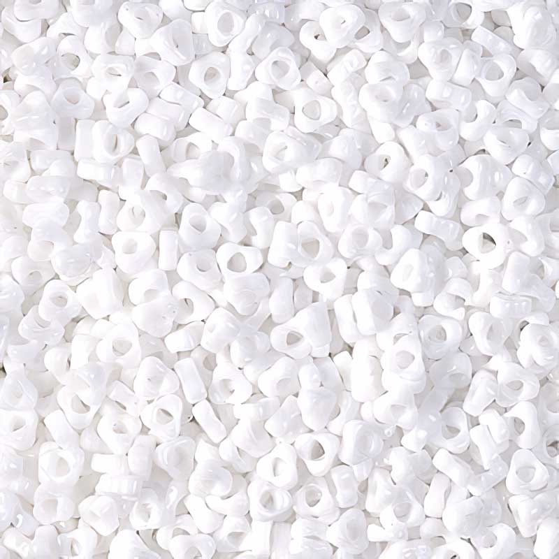 Miyuki Triangle Spacer Beads - 2.8mm - White