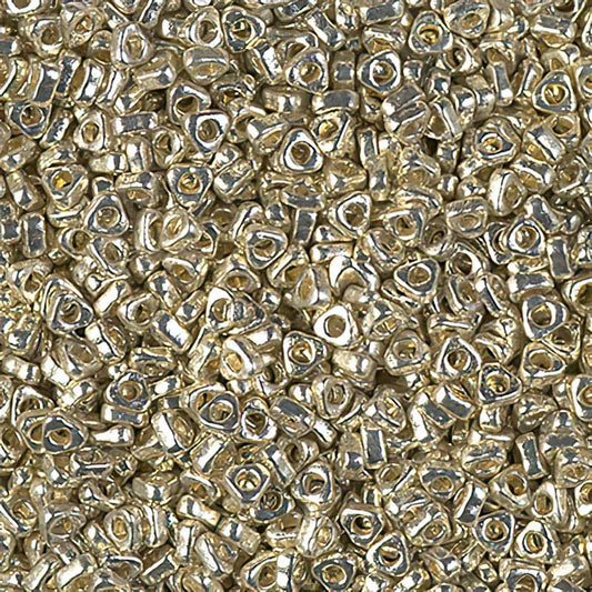 Miyuki Triangle Spacer Beads - 2.8mm - Duracoat Galvanized Silver
