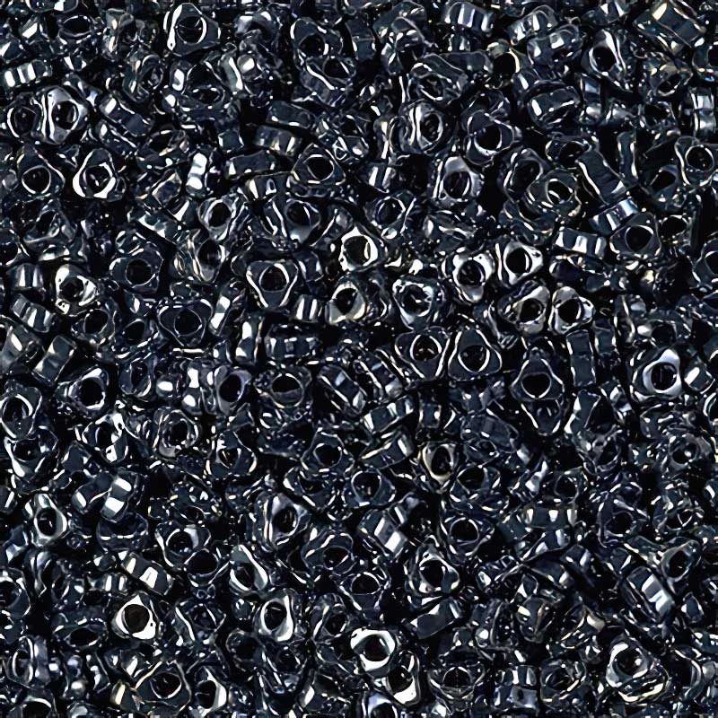 Miyuki Triangle Spacer Beads - 2.8mm - Light Gunmetal