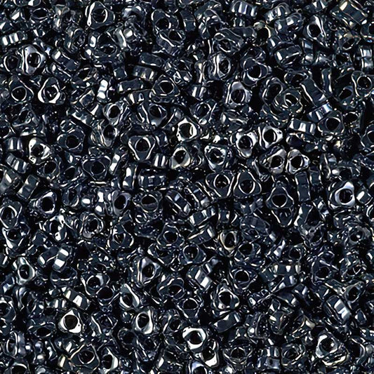 Miyuki Triangle Spacer Beads - 2.8mm - Light Gunmetal