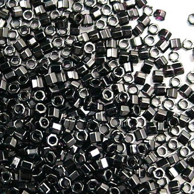 Delica 11/0 Hex-cut Beads - db0010c - Black 5.2g