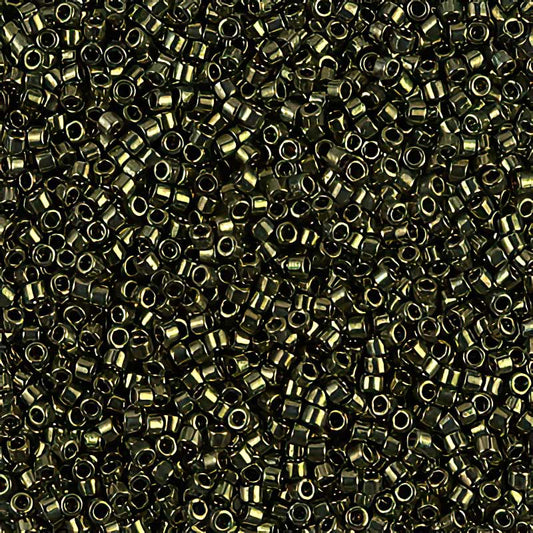 Delica 11/0 Beads - db0011 - Metallic Olive 5.2g