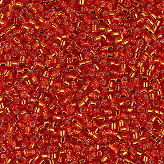 Delica 11/0 Beads - db0043 - Silver Lined Red-Orange 5.2g