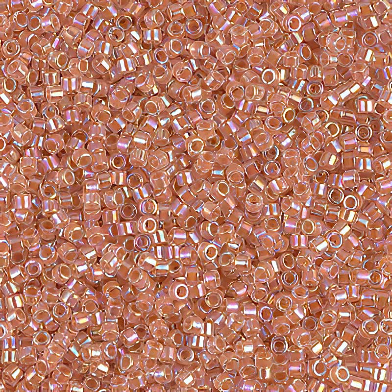 Delica 11/0 Beads - db0054 - Lined Peach AB 5.2g