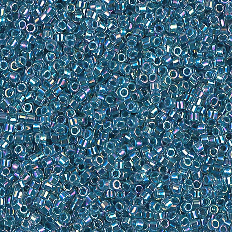 Delica 11/0 Beads - db0058 - Marine Blue Lined Crystal AB 5.2g